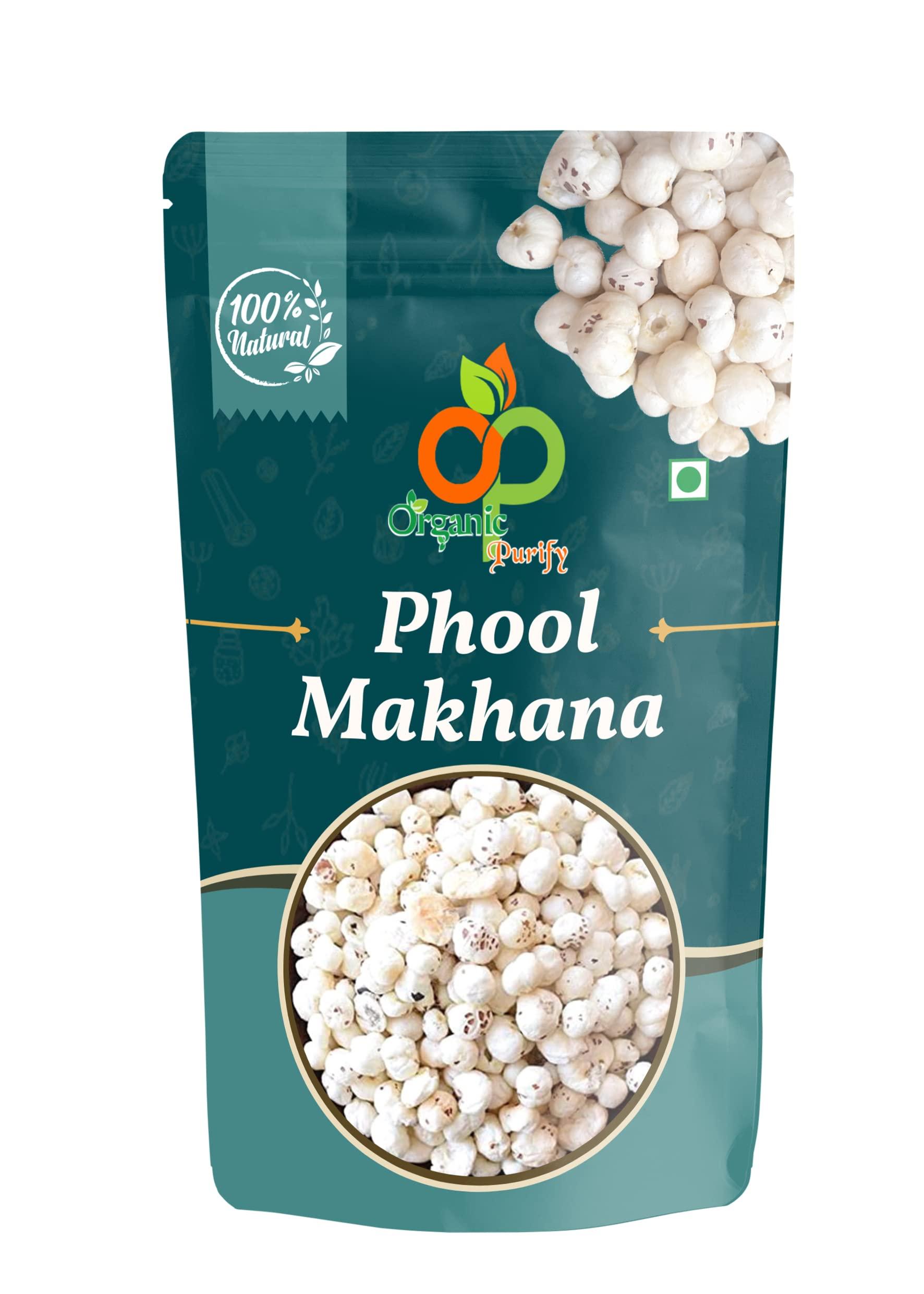 ORGANIC PURIFY Organic Purify PHOOL MAKHANA|FOX NUT|LOTUS SEEDS POP|GORGON NUT PUFFED KERNELS 400GM