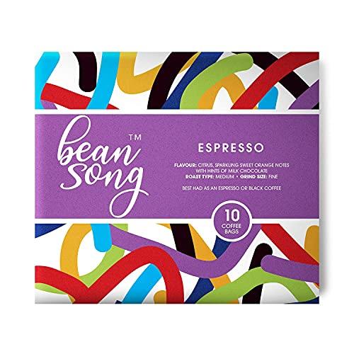 BEAN SONG Bean Song Equipment Less Premium Espresso Coffee Drip Bags (10 Easy Pours) Pack of 3 with Free Coffee Mug | Citrus Flavour with Hints of Milk Chocolate | Cafe At Home