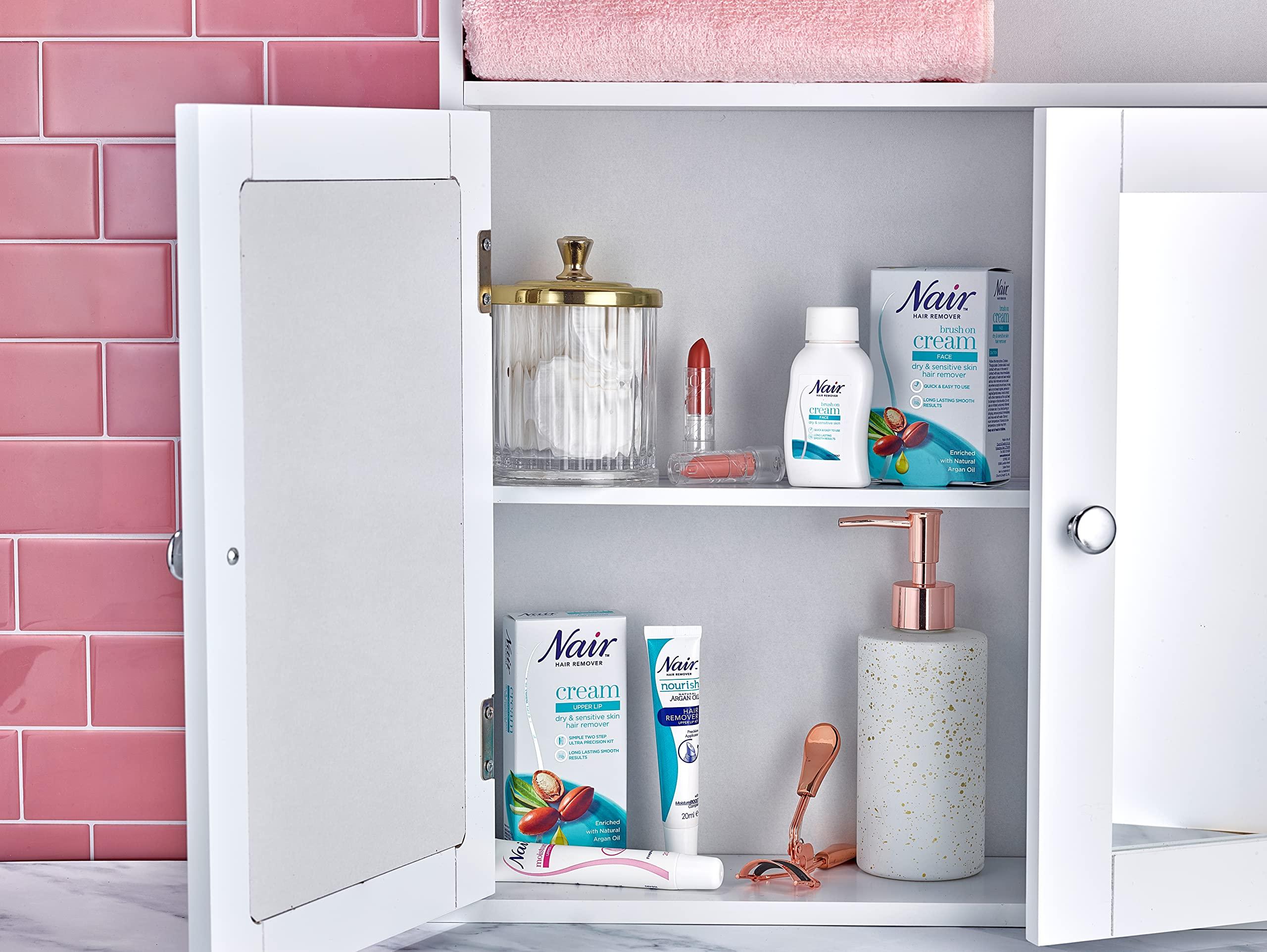 Nair Nair Hair Removal Facial Brush On Cream 50ml || For Dry & Sensitive Skin with Argan Oil