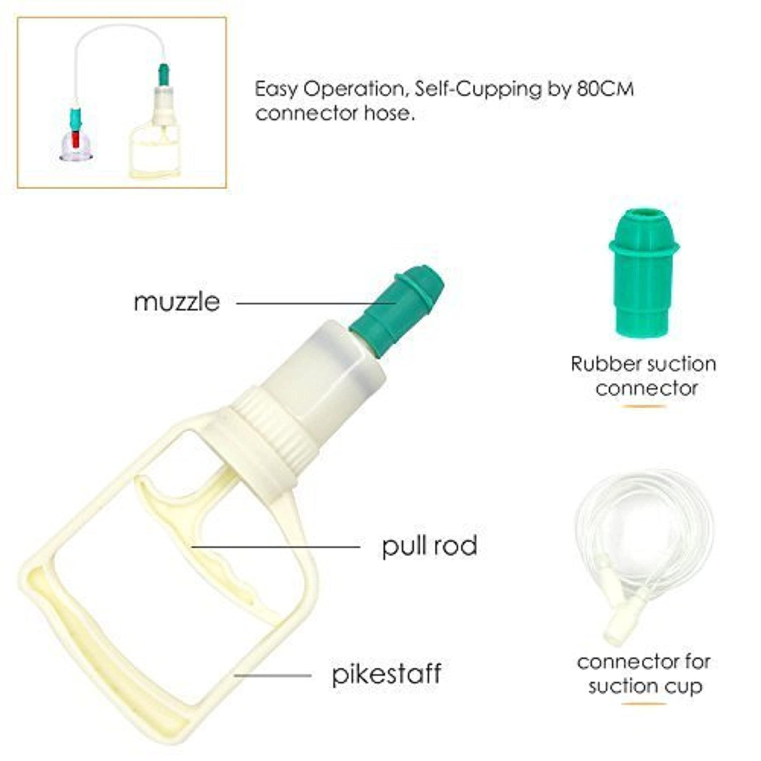 ARONPRO Aronpro Acupressure Plastic vacuum Manual Cupping Therapy Pump Acupressure/Gun for Arthritis, Multi color