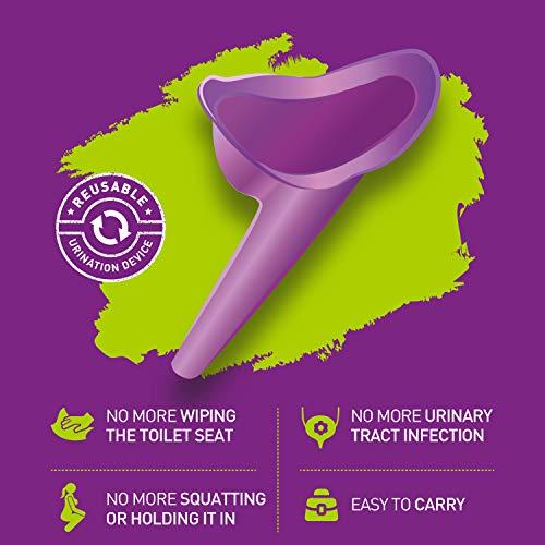 PEE BUDDY PEE BUDDY Reusable Portable Stand and Pee Urination Device for Women - Pack of 2 | Portable, Leak-proof and Zero Spillage | Ideal for Public Toilets, Travel, Camping, Hiking and Outdoor Activities
