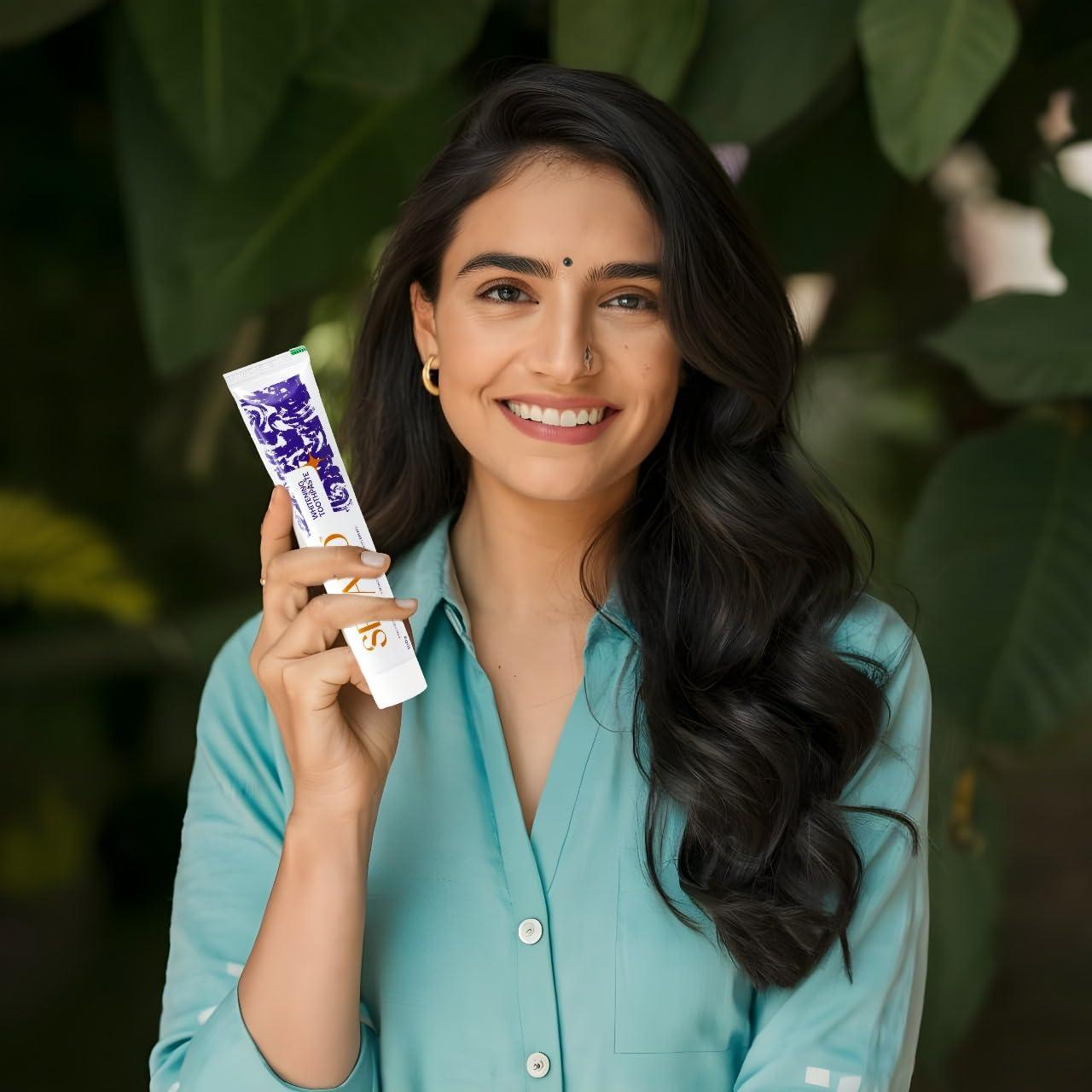 Secaro Secaro Teeth Whitening Toothpaste | Pack of 3 Toothpaste for Fresh Breath | Cleans and Remove the Yellow Stains from Teeth | Cool Blue Color Toothpaste for Teeth Sensitivity | 100gm Each