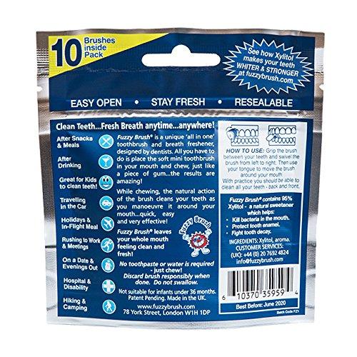 Fuzzy Brush Fuzzy Brush Chew Able Toothbrush, 10 Ounce (Pack of 10)