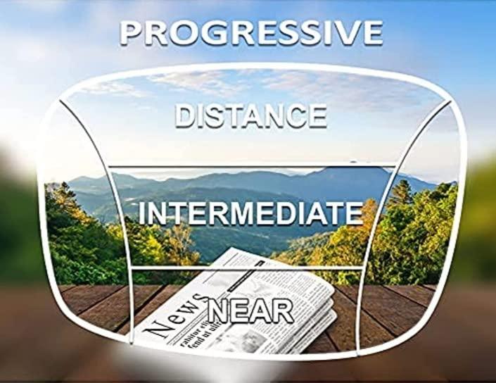 Zaveri Optic Zaveri Optic Progressive Reading Glasses Photochromic Blue Cut Anti Glare Power 1.00 1.25 1.50 1.75 2.00 2.25 2.75 3.00 Black Half Frame (Blue Cut, Distance plano/Reading+1.25)