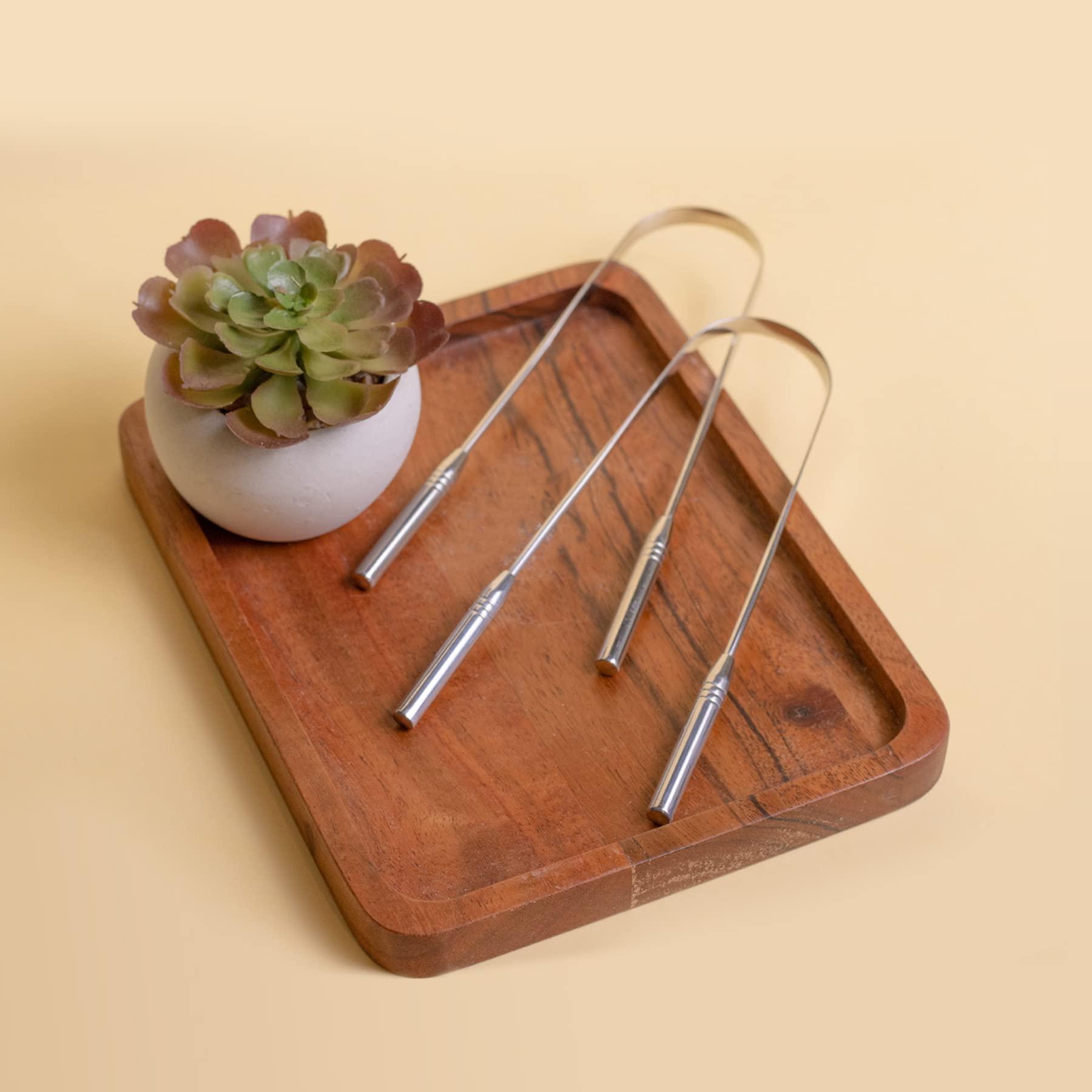 The Humble Co. The Humble Co. Tongue Scraper 100% Stainless Steel Tongue Cleaner, For Superior Oral Care, Dental Hygiene and Tongue Cleaning, Helps Eliminate Bad Breath, BPA Free (2pk)