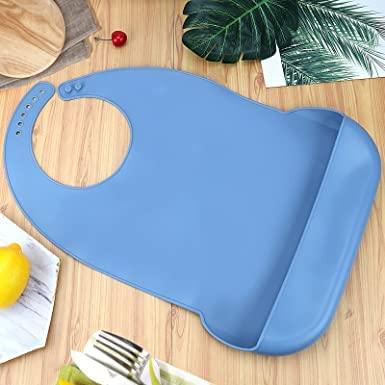 Dhadh Dhadh Adult Bib Waterproof Anti-oil Diving Fabric Bib Elderly Aged Senior Citizen Mealtime Protector Disability Aid Aprons (1)