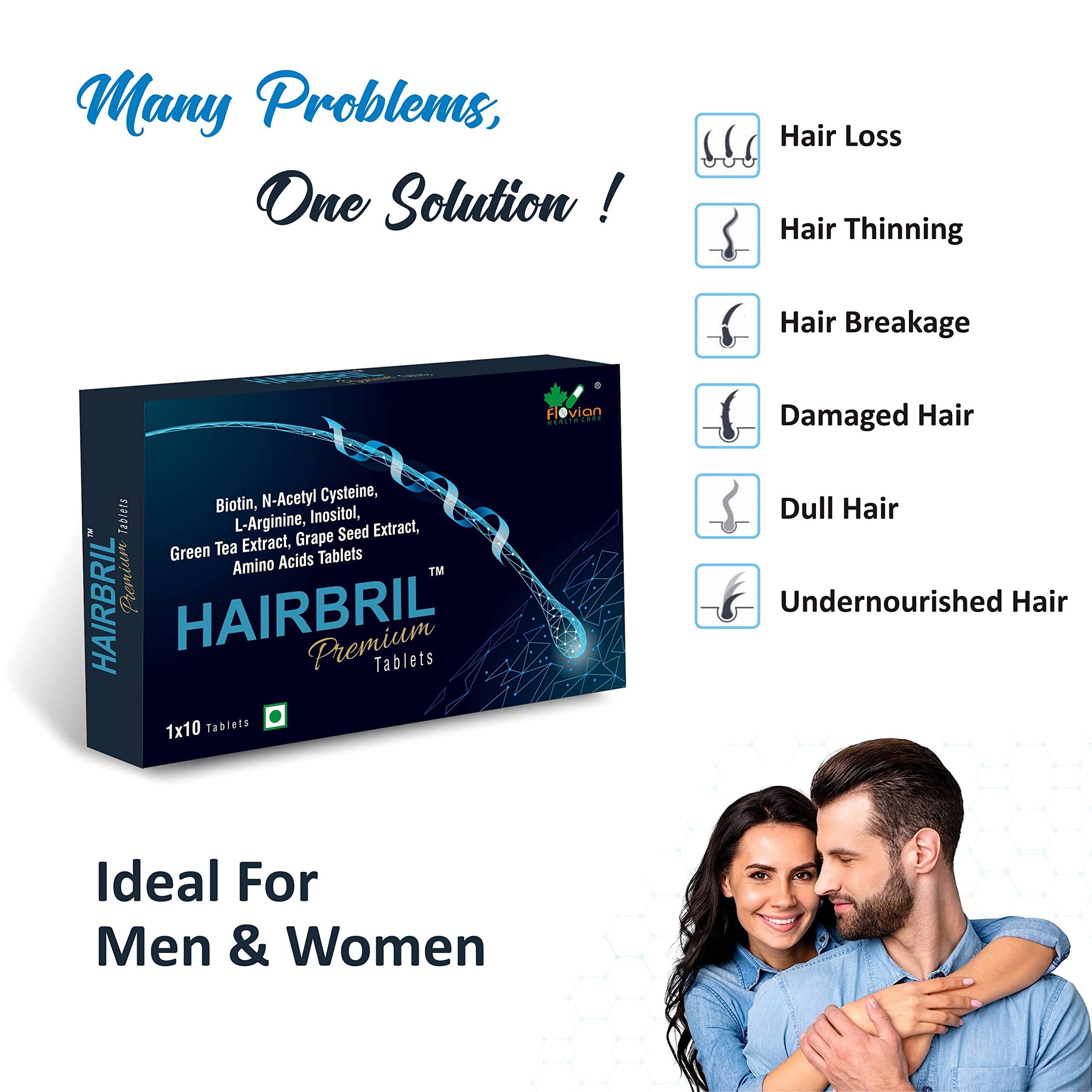 HAIRBRIL HAIRBRIL Healthy Hair Supplement 30 Tablets (Pack Of 3), 0.07 Kilograms