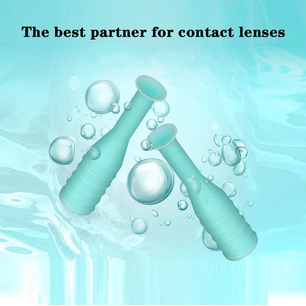 LeyJin Hard Contact Lens Remover 6 Pack RGP Plunger for Hard Lenses and 2 Pack Contact Lens Cases