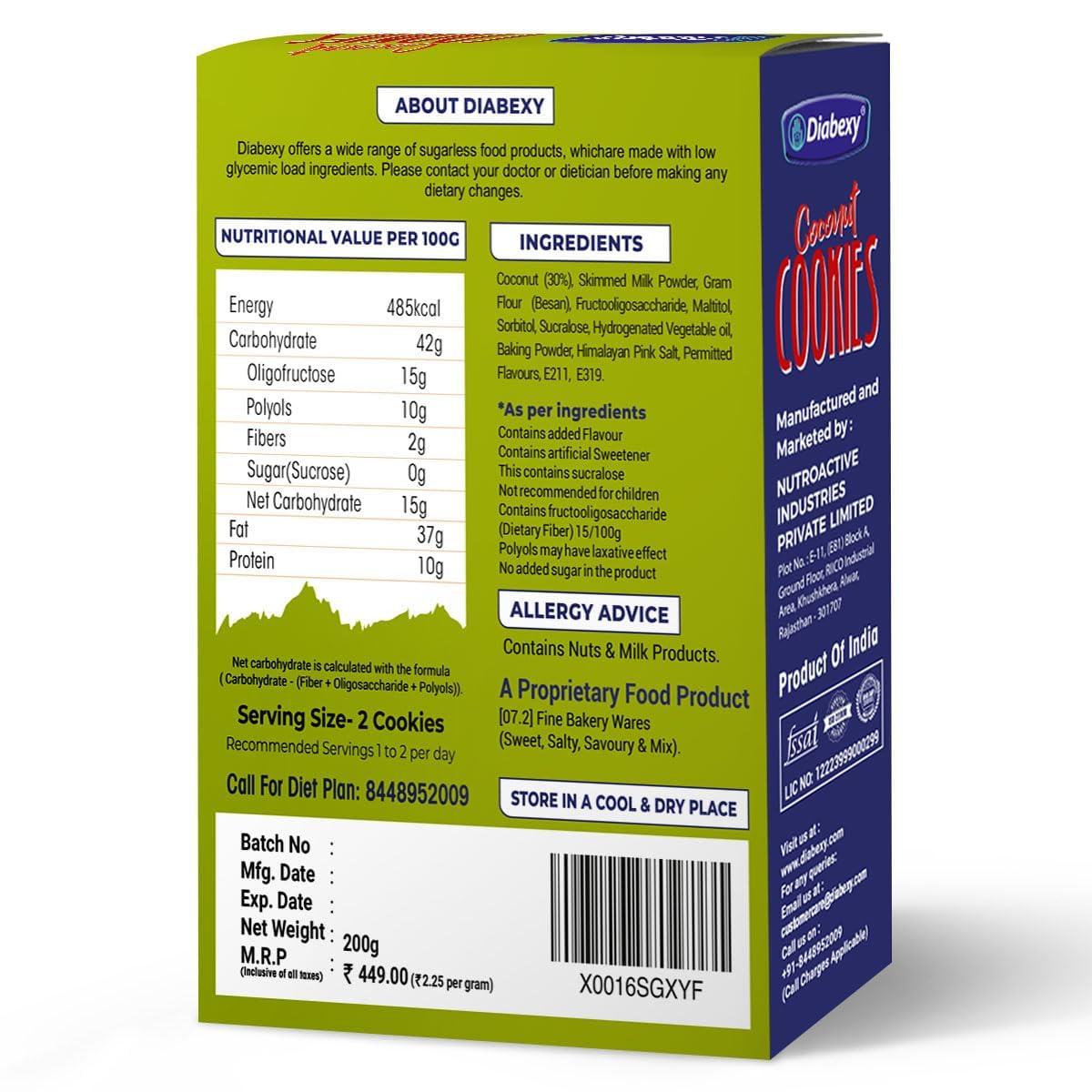 diabexy Diabexy Cookies Gift Pack| Cookies Combo| Almond| Coconut| Jeera| | Healthy Cookies Gift Hamper for Diabetics