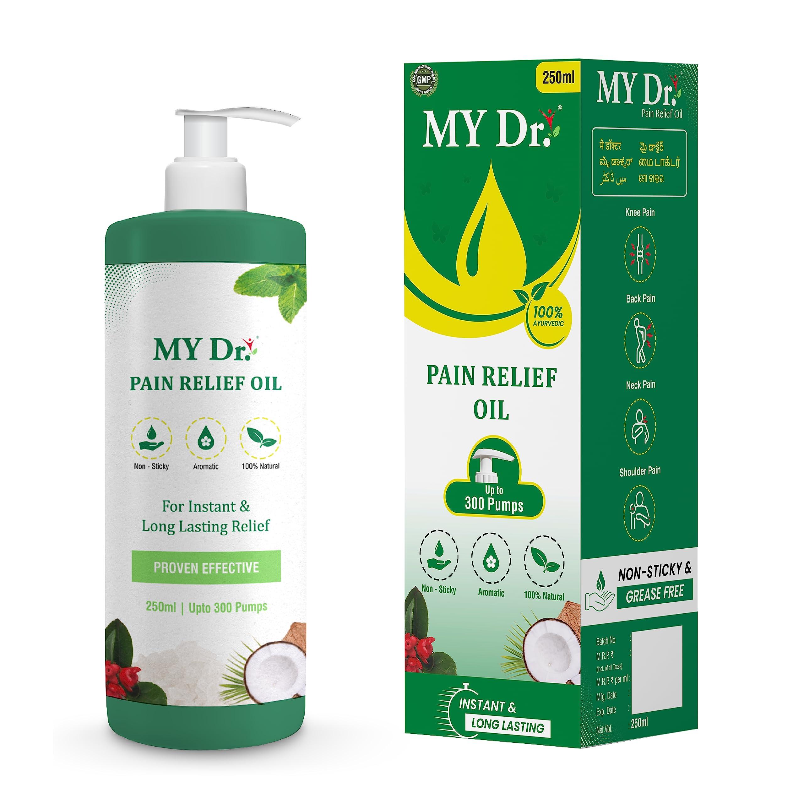 My Dr. Pain Oil My Dr. Pain Oil (250Ml)- Relieves Joint Pains & Body Pains - Aromatic, Non-Sticky & Stain-Free.