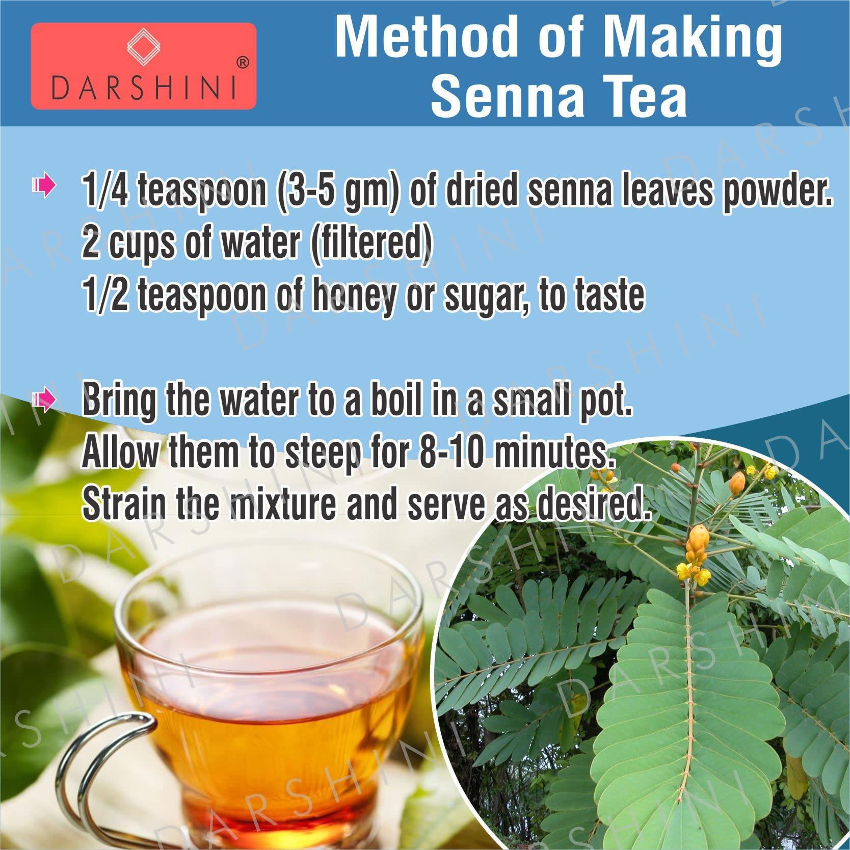 DARSHINI Darshini Senna Leaf/Sanay Patti/Sana Makki/Cassia Angustifolia Powder, 200g