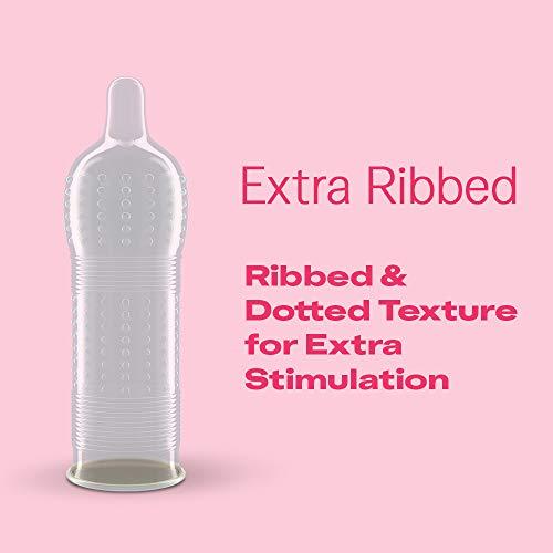 Durex Pleasure Packs (Durex Extra Dots 10s, Extra Ribbed 10s, Extra Dots 10s, Extra Ribbed 10s, Strawberry 50 ml)