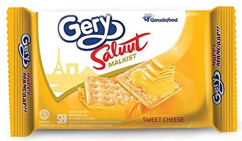 Gery Gery Saluut Malkist Sweet Cheese Cracker Biscuits (Imported),110g (Pack of 2)