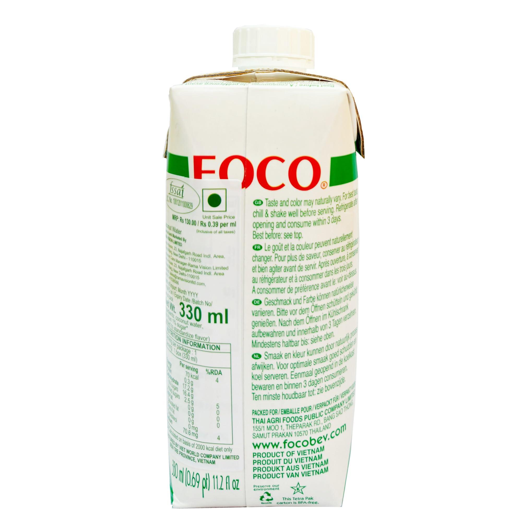 FOCO Foco Coconut Water, 330ml