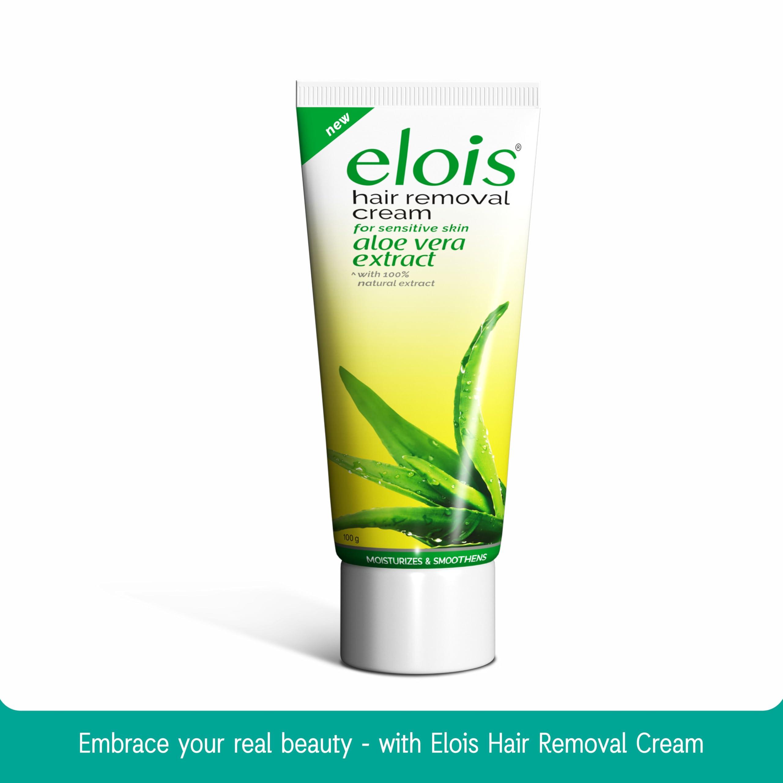 elois Elois Hair Removal Cream for Women With Aleo Vera Extract, Sensitive Skin(100g) 2x Longer Lasting Smoothness than Razors (Pack of 2)