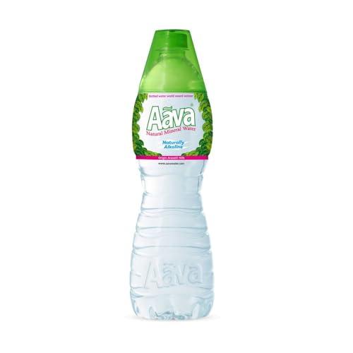 AAVA Aava Naturally Alkaline Mineral Water 1 LTR Cup-Cap | Pack of 12 (Origin Aravalli Hills , 100% Alkaline pH 8.0+ , Benefits of Calcium & Magnesium)