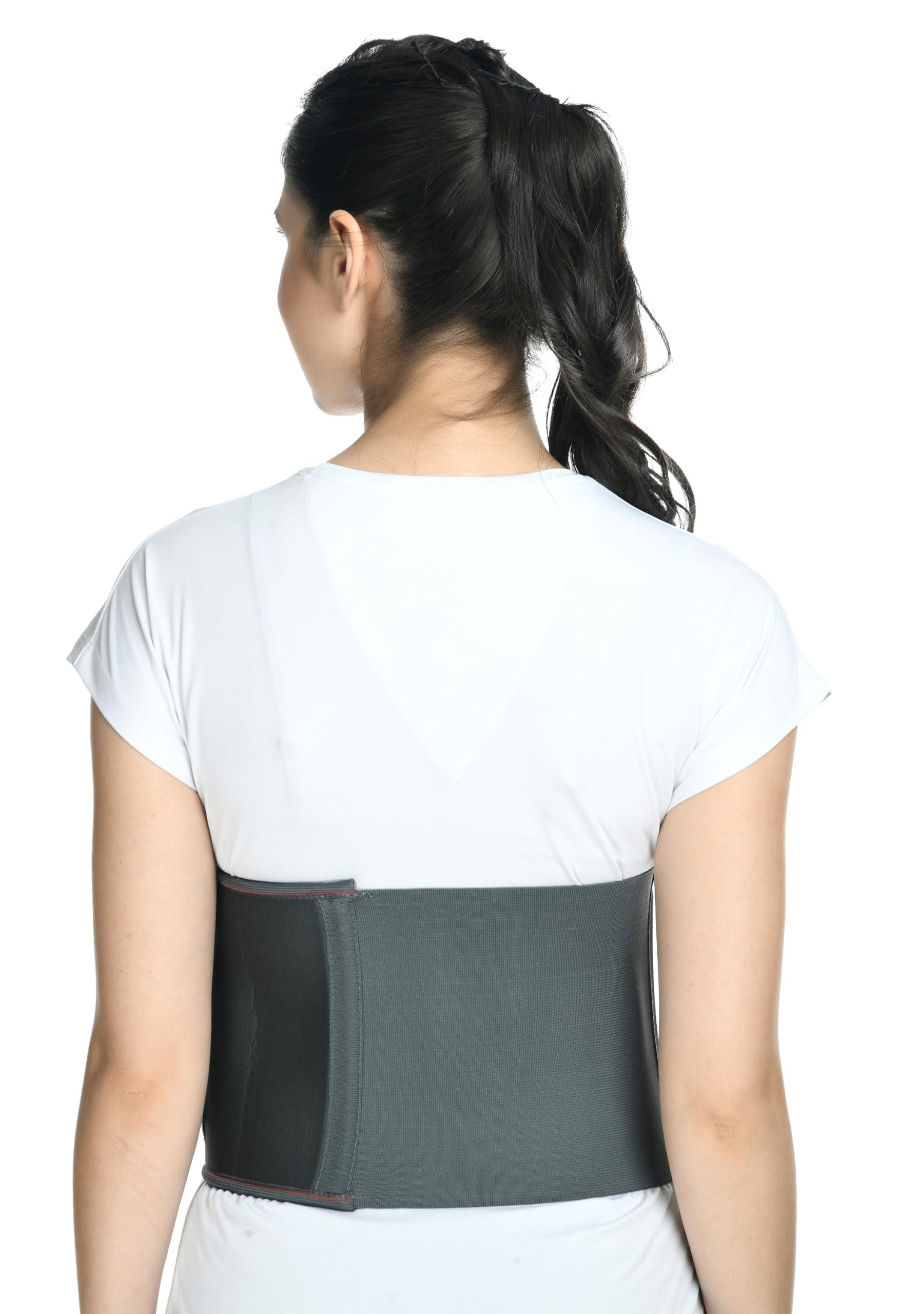 ORTHX ORTHX Abdominal Support Belt for Men &Women,Tummy Fat Loss Post Delivery Heavy lifting Abdominal Belt Grey XL