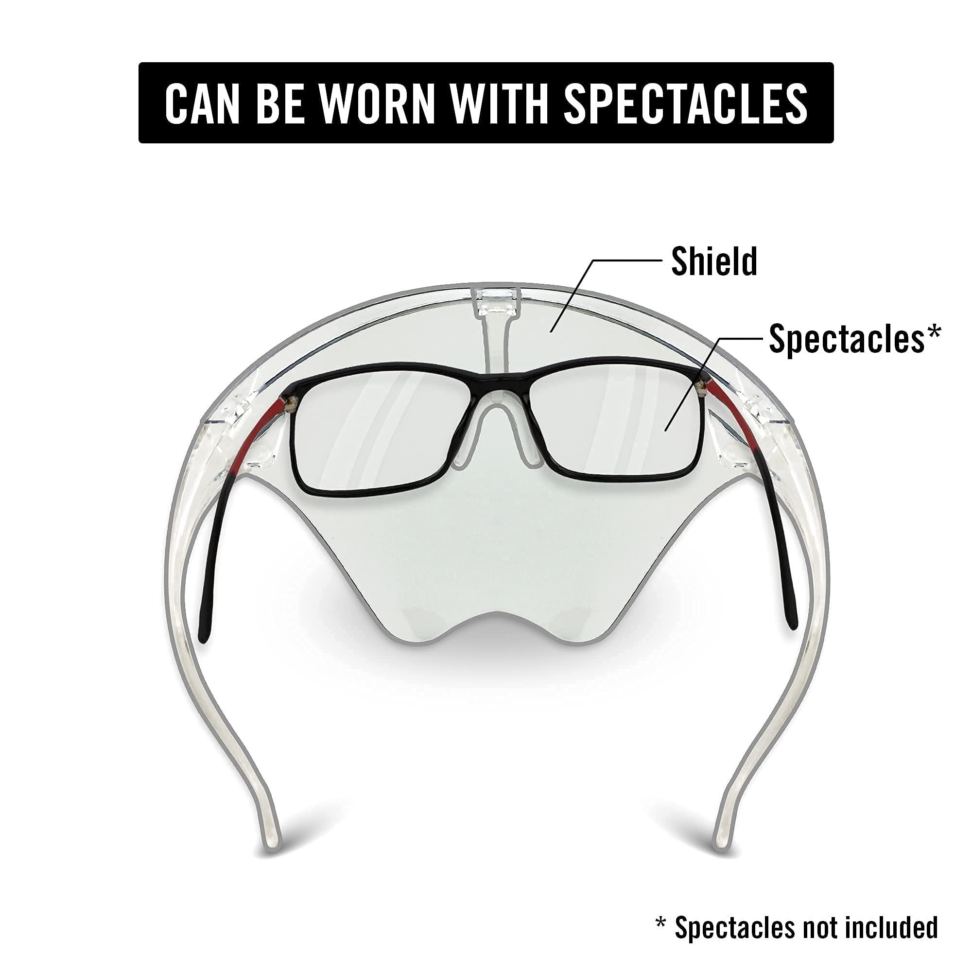 Kenneth Cole Kenneth Cole Gogglestyle Face Shield with 180° Safety Coverage for Kids, Grey, Onesize (KCKDSSHLDGRY)