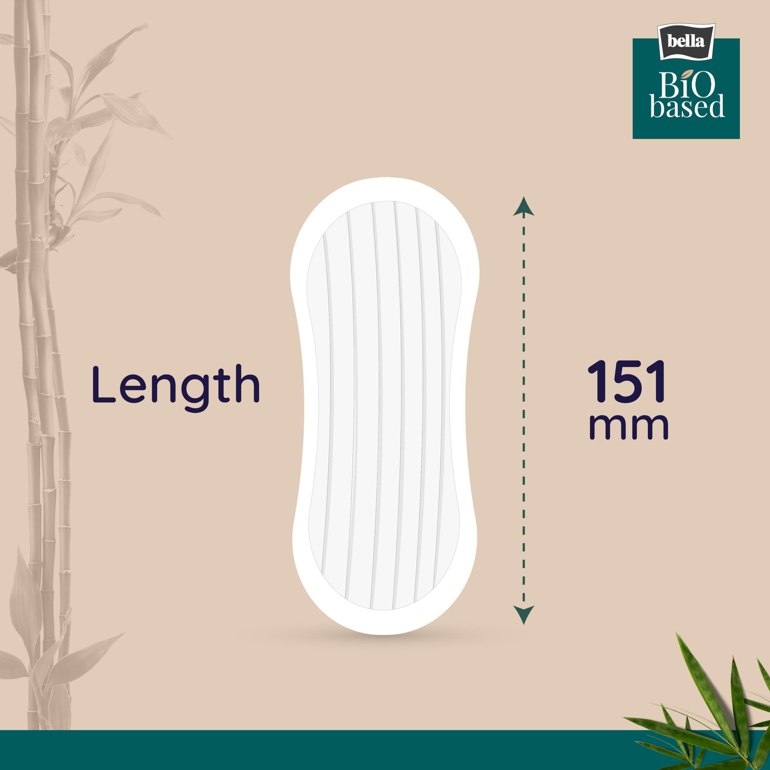 Bella Bella Bio-Based Organic Pantyliner for Women Daily Use | Dermatologically Tested, Vegan, Bamboo Topsheet | Ultra Thin (2mm) | 100% Recyclable Packaging | Biodegradable | Size Small | Pack of 2 - Total 56 Pcs