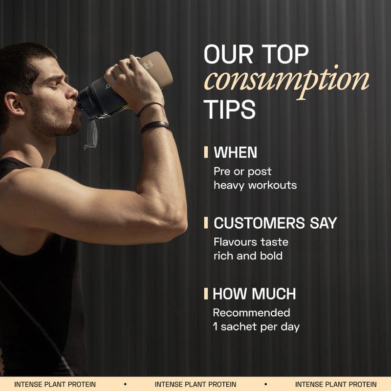 Ace Blend Ace Blend Intense 30G Plant Protein (15 Servings) | Pea & Brown Rice Isolate | 6G BCAA | Complete Amino Acid Profile | Gut Friendly | Muscle Growth & Recovery | Men & Women | Mocha Flavour