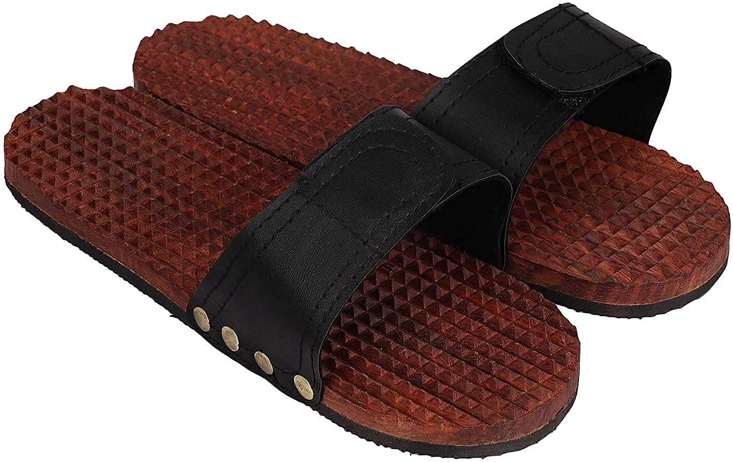 KINGSMAN STORE Kingsman store Wooden Acupressure Slippers foot slipper massager massage tool For Foot + Acupressure Wooden Acupressure Khadau