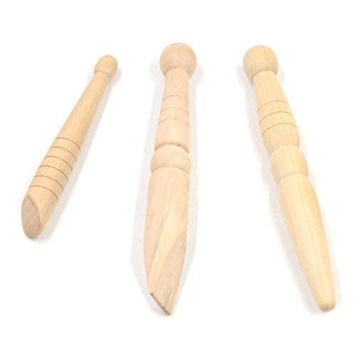 Generic Wooden Stick Thai Foot Massage Tool Reflexology Thai Traditional Massager (3 Pcs)