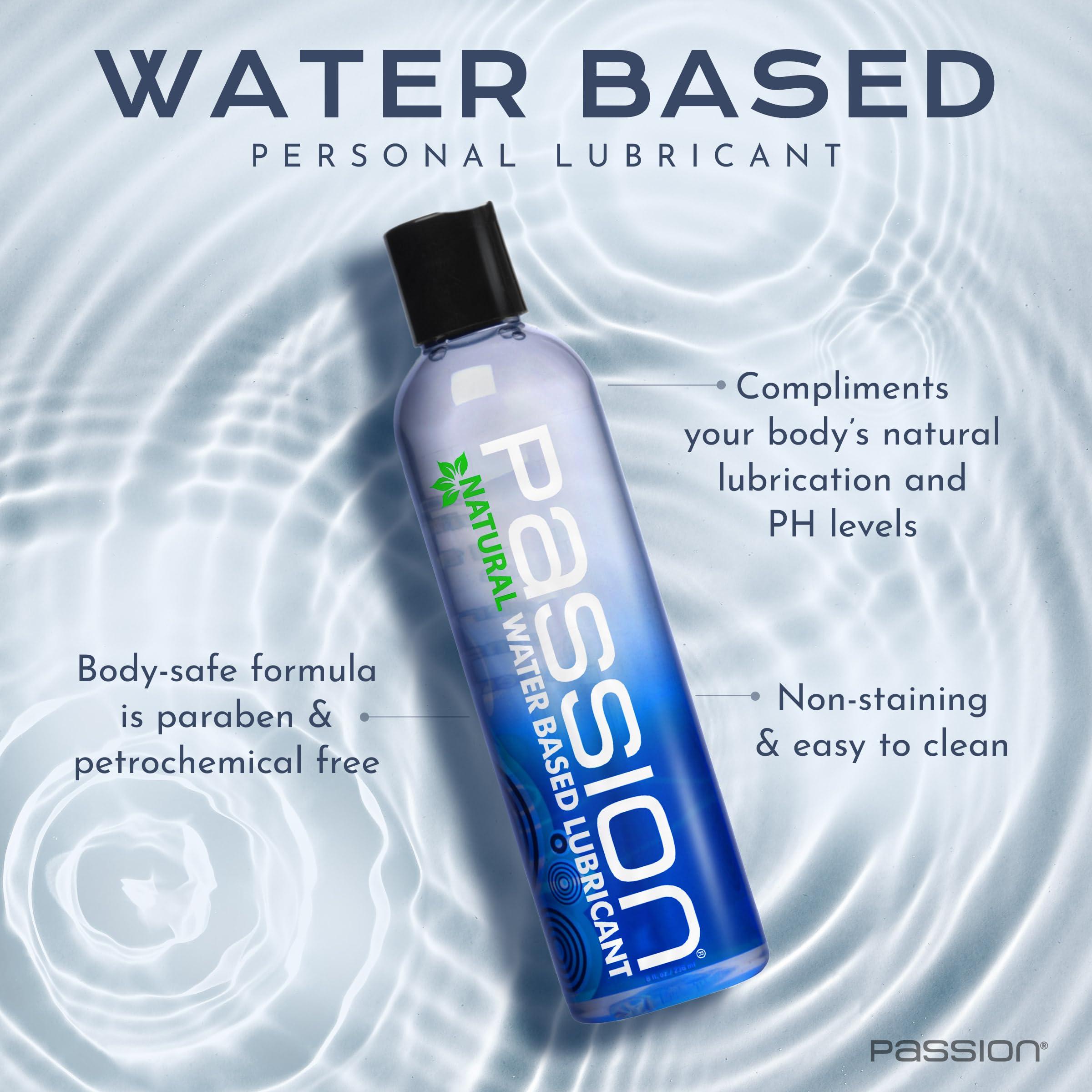 Passion Lube Passion Lubes, Natural Water-based Lubricant, 8 Fluid Ounce