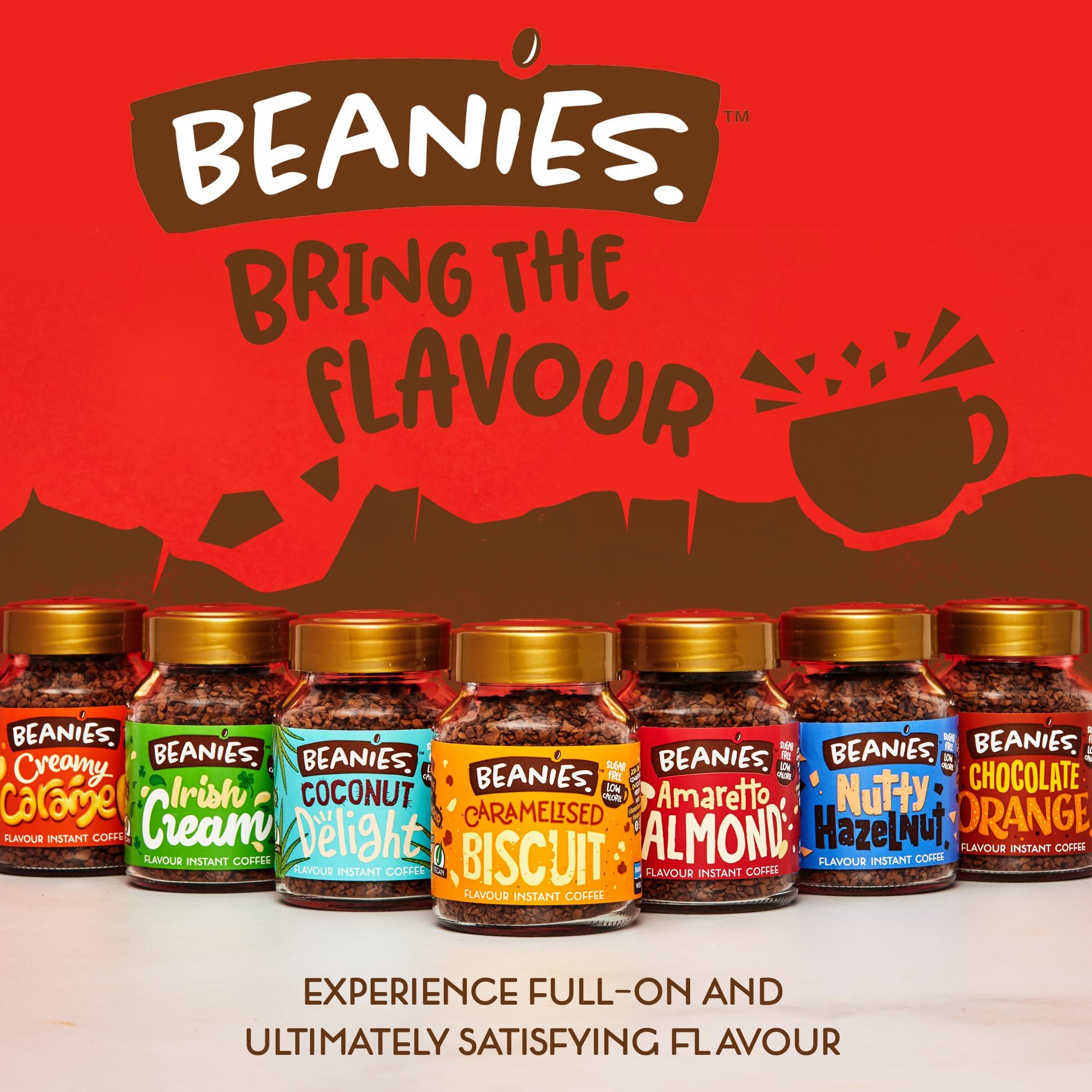 Beanies Flavour Coffee Beanies|Instant Flavoured Coffee | Sweet Cinnamon|Low Calorie, Sugar Free|50 g|Pack of 1