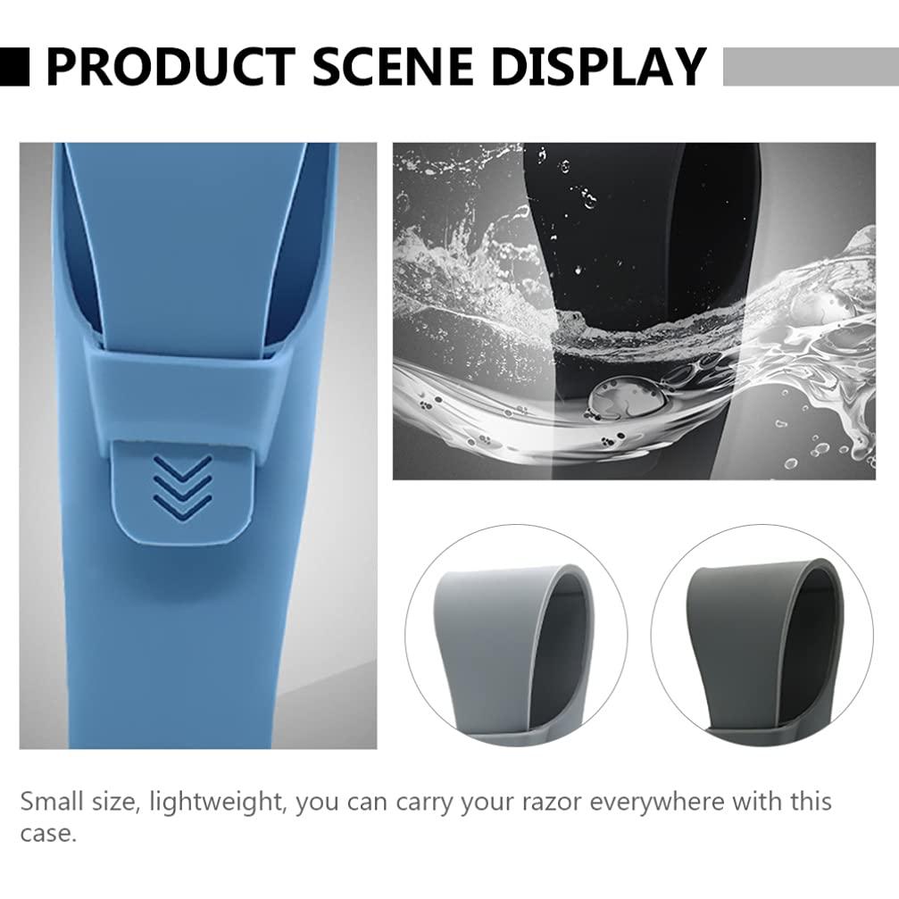 Artibetter ARTIBETTER 4pcs Silicone Razor Case Travel Razor Cover Razor Protector Covers for Straight and Barber Razors