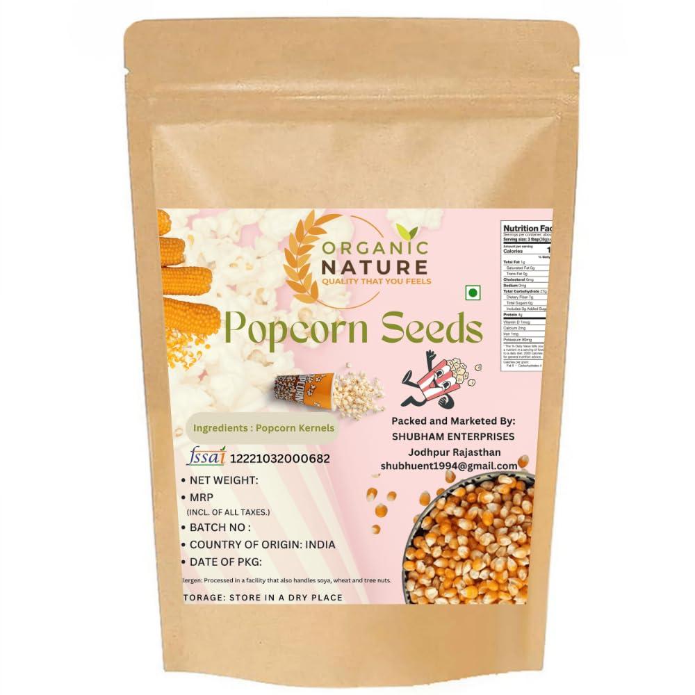 ORGANIC NATURE Organic Nature Popcorn Kernels Seed (Pack of 1.0 Kilogram)