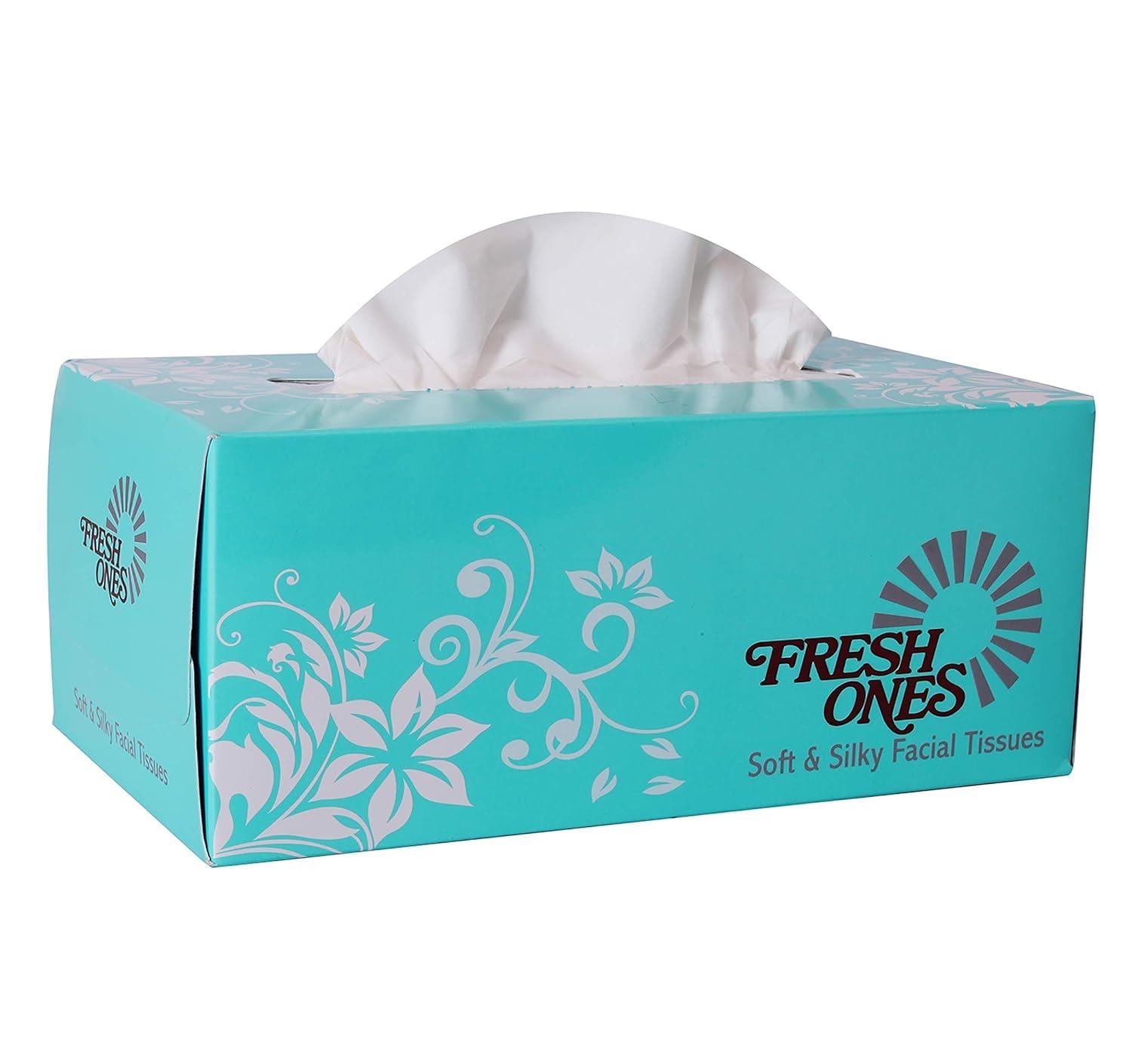 Generic Fresh Ones Soft and Silky Facial Tissue Box, 2 Ply, 200 Pulls (Pack of 3)