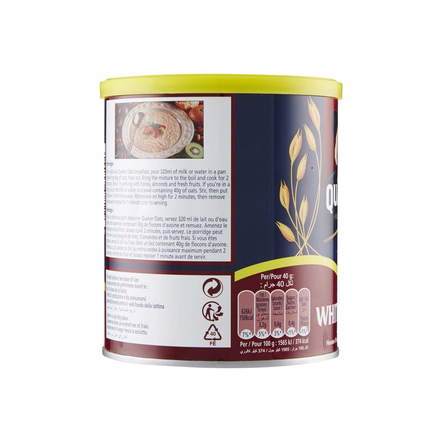 Quaker Quaker White Oats Tin, 500g