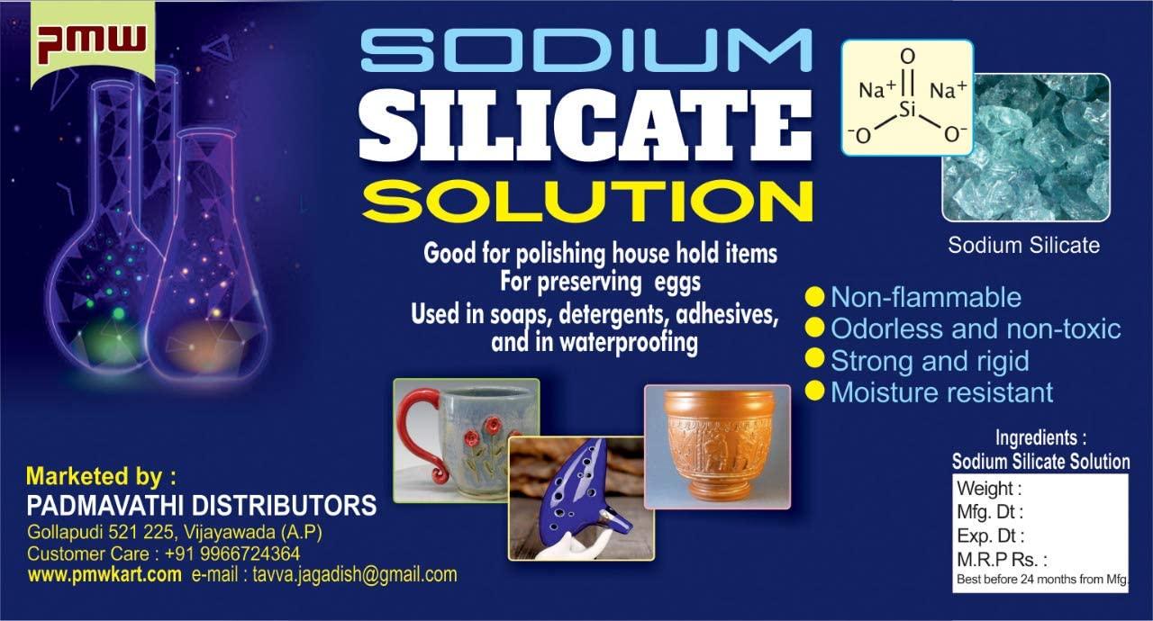 pmw Pmw - Sodium Silicate Solution - Water Glass Liquid Solution - 250 Ml
