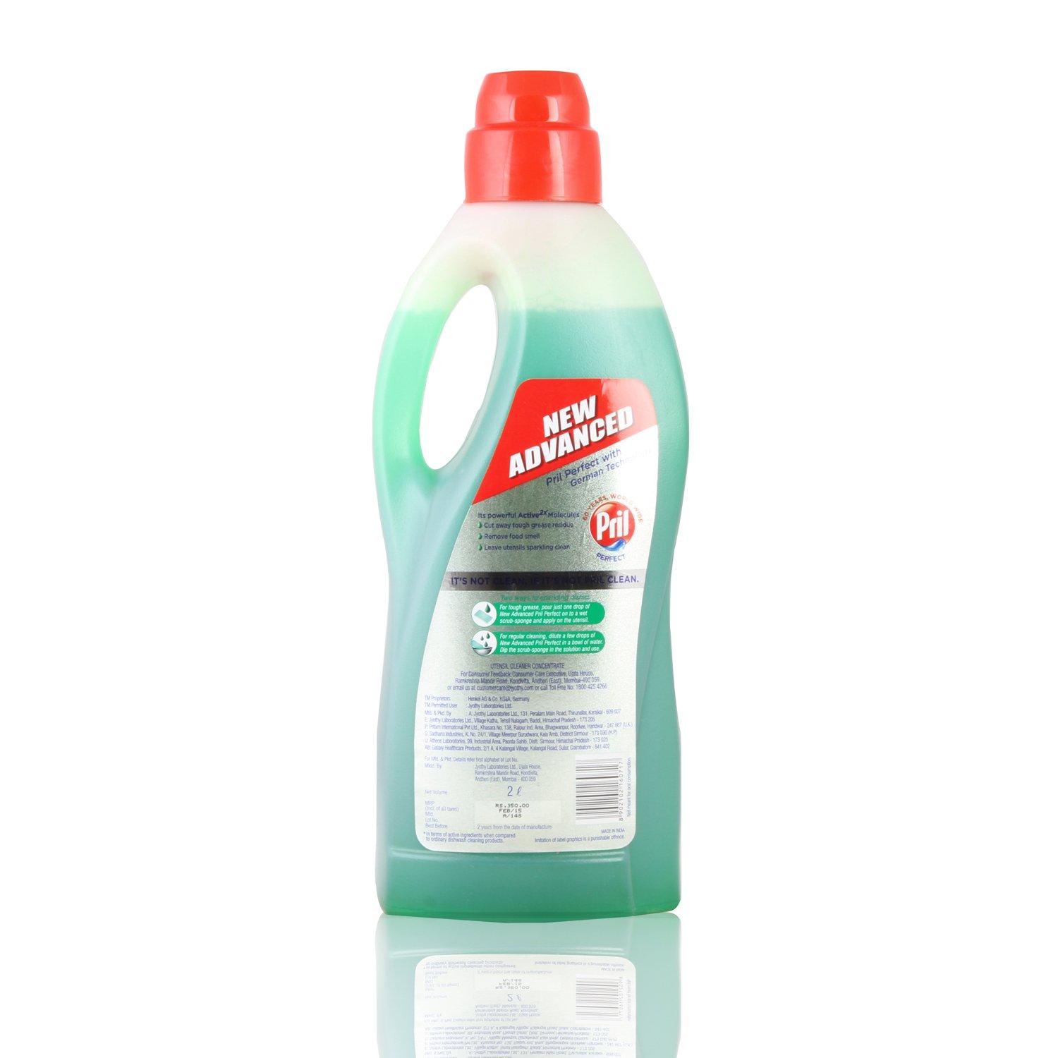 Pril Pril Dishwash Liquid - Lime, 2L Bottle