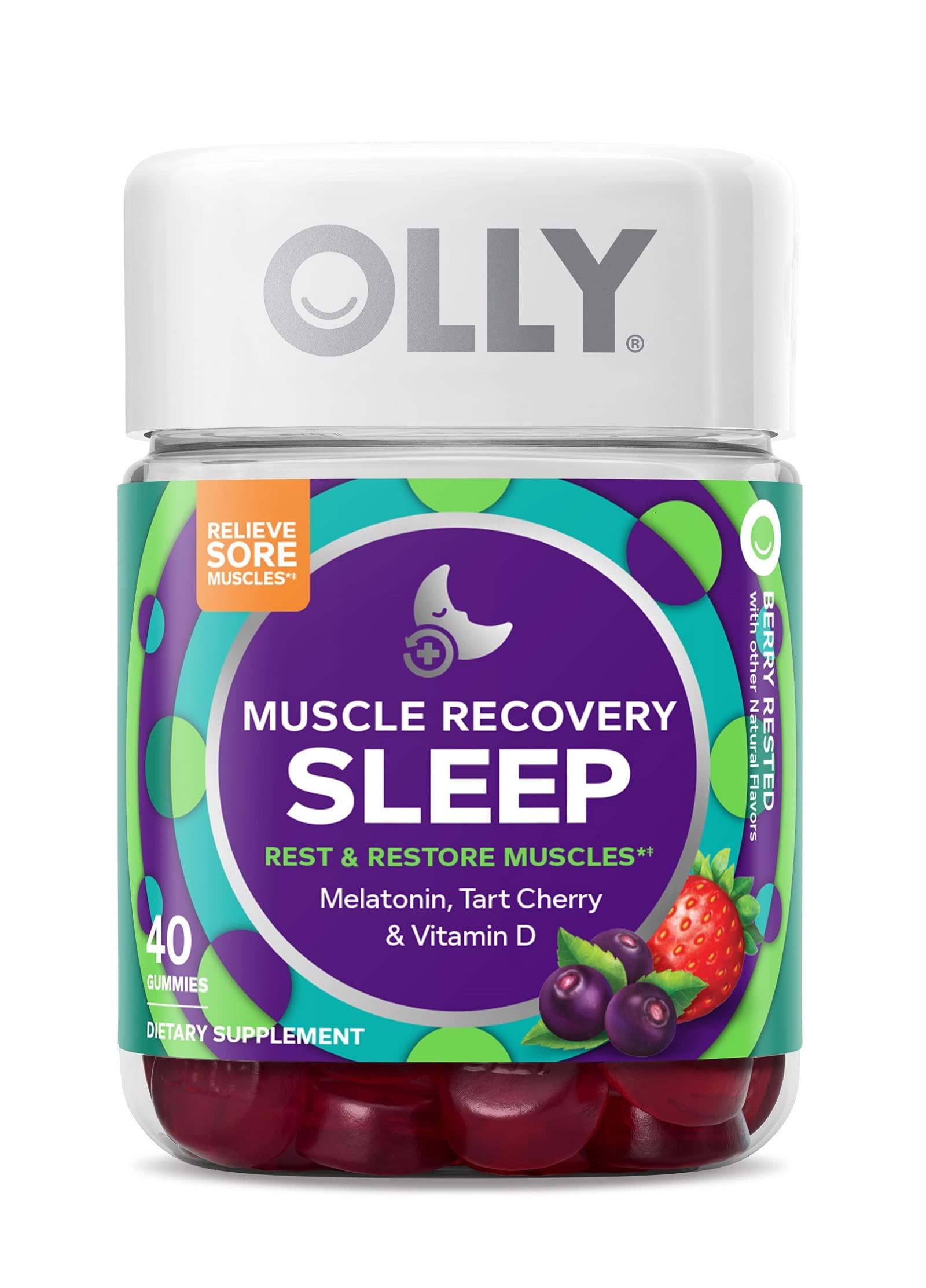 OLLY Olly Muscle Recovery Sleep Gummies Berry Flavor, 40 Count