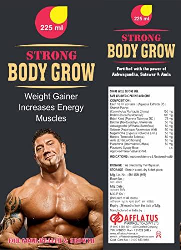 Afflatus Afflatus Herbal Strong Body Grow Tonic || Appetite Booster || Weight Gain & Body Growth Formula- (2 x 225ml)