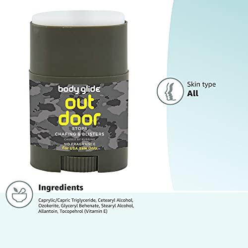 BodyGlide 0.80Oz: Bodyglide Outdoor Anti Chafe Balm, Camo, 0.8 Oz (Usa Sale Only)