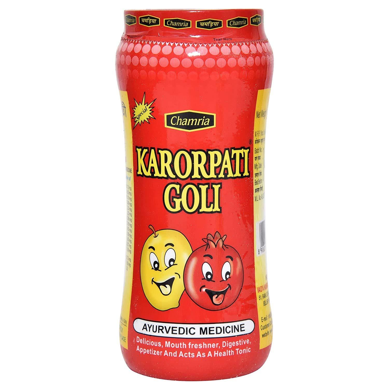 Chamria CHAMRIA KARORPATI GOLI (anardana goli) 200GMS (3 PACKS OF CHURAN/PACHAK/ANAR GOLI)