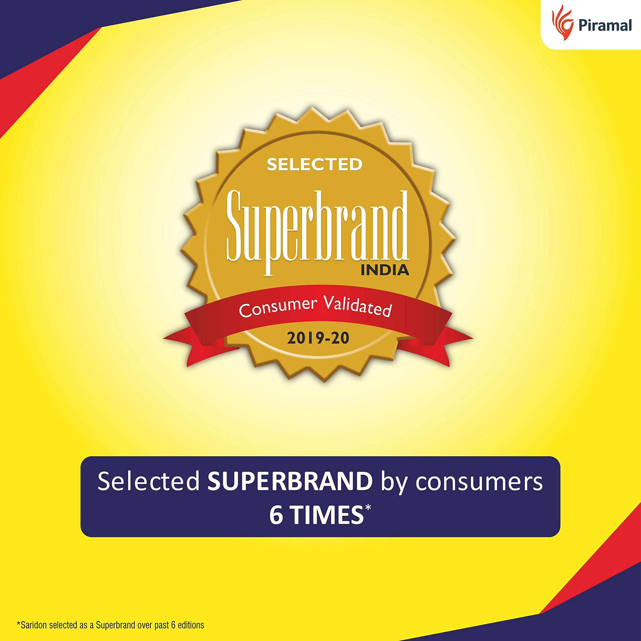 Saridon Saridon Quick Relief Tablets, Pack of 10 Strips of 10 Tablets, 100 Tablets, White