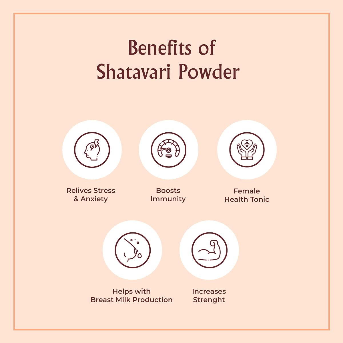 Khandige Khandige Organic Shatavari Powder (Asparagus Racemosus), Helps Promote Lactation-100Gms (Pack of 2)