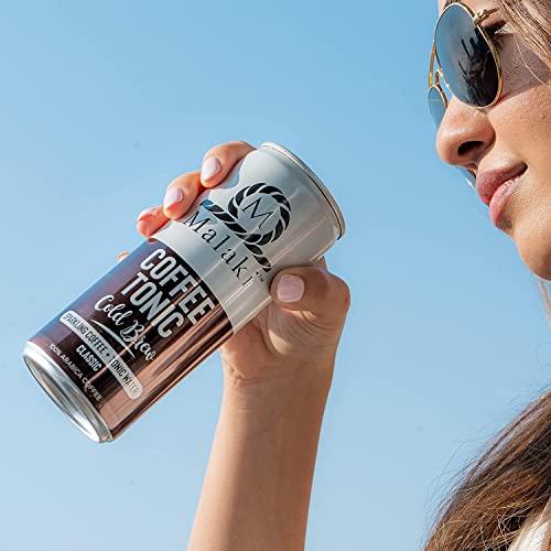 Malaki Malaki Sparkling Coffee Tonic Pack | Low Calorie Tonic Drink | 100% Arabica Coffee | Carbonated Caffeinated Beverage | Ready To Drink | Pack of 6 x 250ml)