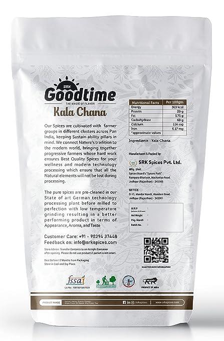 SRKGOODTIME SRKGOODTIME Unpolished Whole Kala Chana (Black Chickpeas) | Pack of (200g)