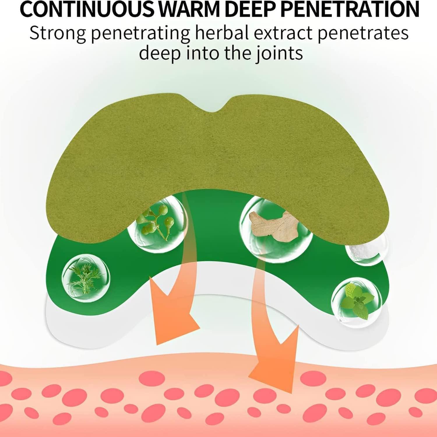 PRYFIL PRYFIL Herbal Knee Plaster Sticker Pain Relief and Inflammation Patches Joint Knee Relief Patches Kit Natural Wormwood Extract Sticker Knee Pain Relief Patches For Men Women (Pack Of 10)