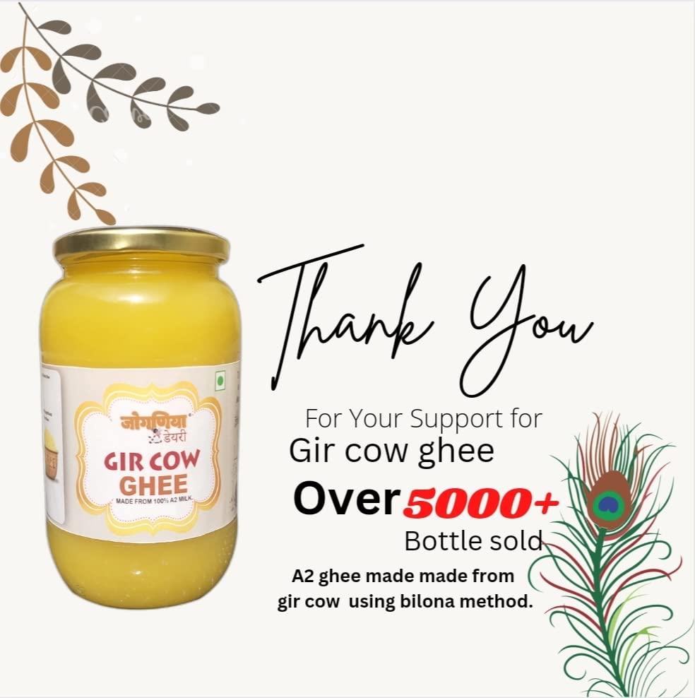 Joganiya Dairy Joganiya dairy Ghee Premium desi Cow Cultured Ghee | joganiya dairy Bilona Two Way Hand Churned | Indian desi Cow Ghee, Pure A2 Ghee, Natural & Healthy, Non-GMO | Lab Certified (1.5l))