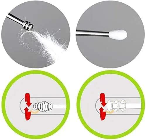 PENS PENS Ear Cleaner, Metal Ear Cleaner Tool, Stainless Steel Ear Curette Earwax Removal Kit with Cleaning Brush and Storage Box (7 Pcs)