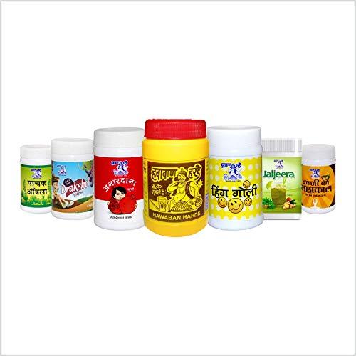 Hawaban Harde Hawaban Harde, Hing Goli, Anardana Churna, Pachak Amla, Drakshol, Jaljeera Strong, Kabji ka Mahakal (Combo Pack of 7)