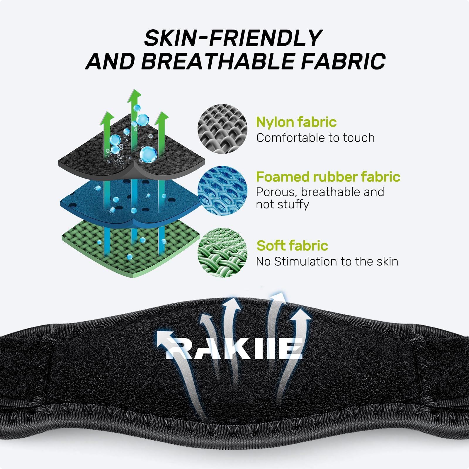 Rakiie Rakiie Elbow Brace 2 Packs for Tendonitis, Adjustable Golf and Tennis Elbow Relief for Men and Women