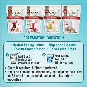 Arka All Natural Arka All Natural Kokum Power Punch | Health & Nutritional Caffeine Free | Instant Energy Powder Drink Mix 230g each (Pack of 2)