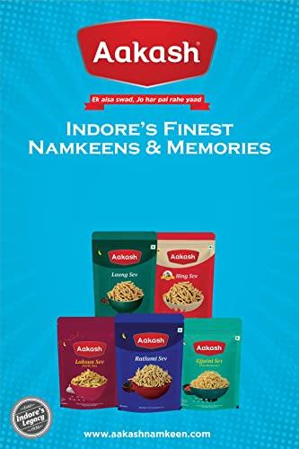 Aakash Namkeen Aakash Namkeen Ratlami Sev | Traditional Spicy Indore Malwa Namkeen | Famous Snacks of India | 350 Grams