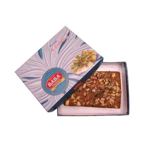 Generic BABA THAKUR DAS & SONS [500gram] Brown Milk Cake Kalakand Slow Cooked Made with Sugar and Milk Solids | Milk Cake Diwali sweets gift box